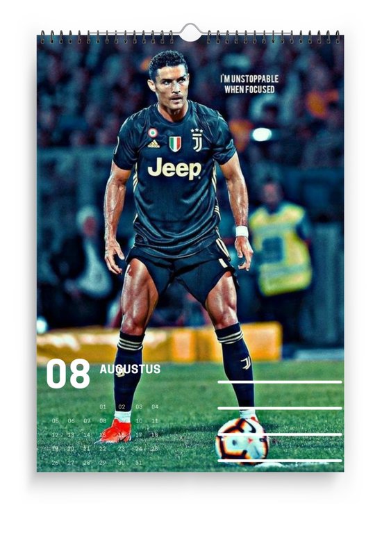 Verjaardagskalender Cristiano Ronaldo - Kalender - Al-Nassr - EK voetbal 2024 - Kinderkamer - Merch - FIFA - Manchester United - Portugal - Juventus - Sport - Cadeau - A5 formaat - Holland Rose
