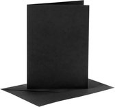CC Kaarten & Enveloppen Zwart 10,5x15 cm 50 sets