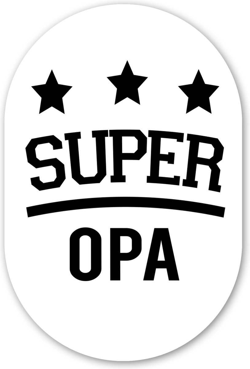 Muurovaal - Wandovaal - Kunststof Wanddecoratie - Ovalen Schilderij - Spreuken - Opa - Quo