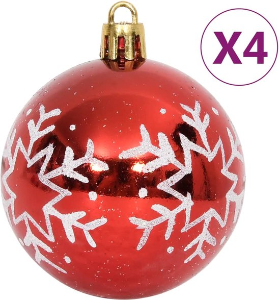 Alupssuc 82-delige gepersonaliseerde rode kerstballenset, onbreekbare ballen voor kerstboomversiering, groen en wit