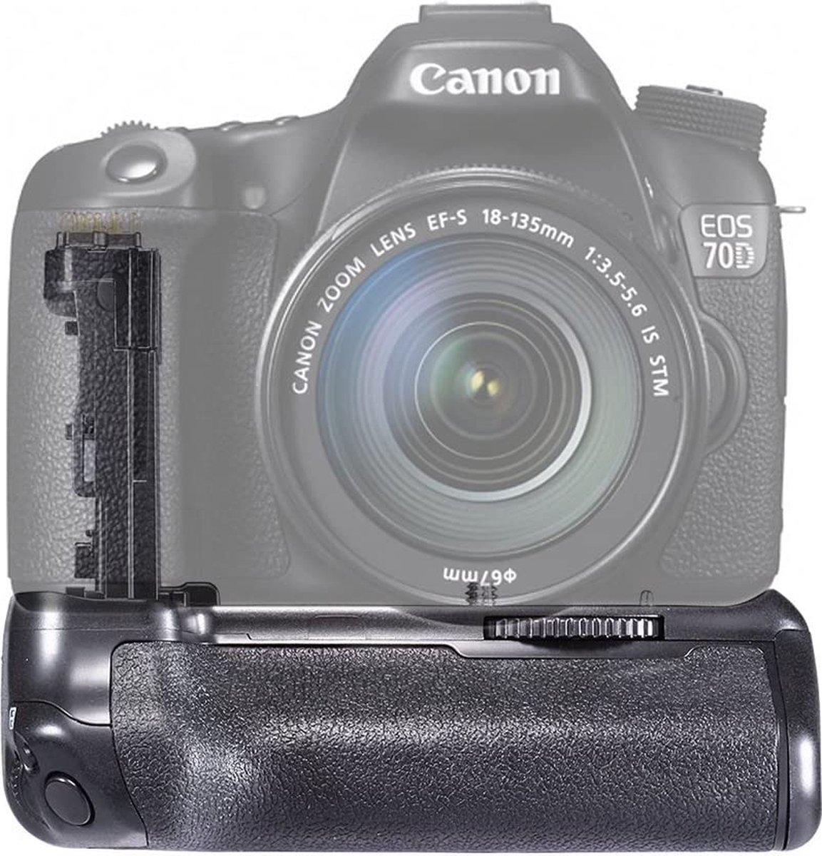 Neewer® - Battery Grip Holder - (Vervanging voor BG-E14) Werken met LP-E6 Batterij of 6 Stuks AA Batterijen Geschikt voor Canon - EOS 70D 80D 90D - DSLR Camera