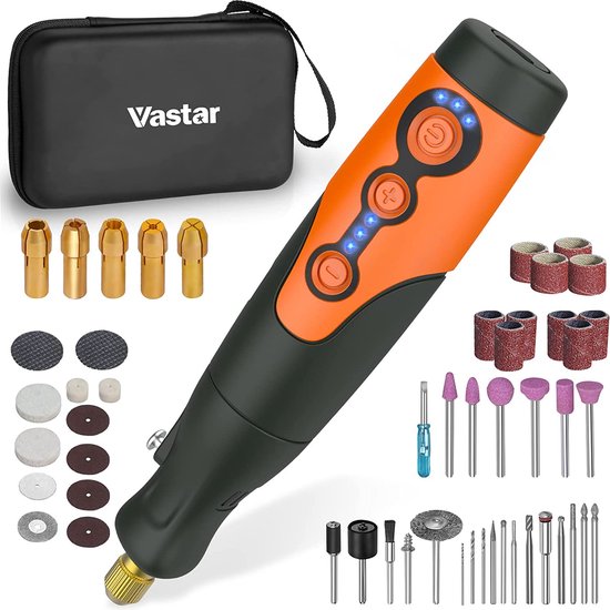 Vastar Outil rotatif sans fil avec 51 accessoires 3,7 V Kit d'outils  rotatifs Potable