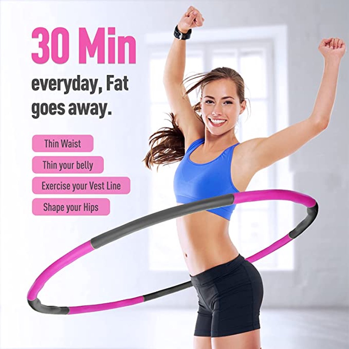 Avento Fitness Wave Fitness Hoop Weighted Hula Hoop 2.2 lbs/Avento