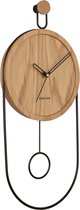 Wall clock Swing pendulum light wood veneer