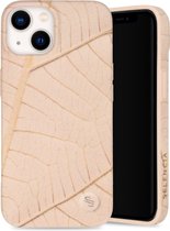 Selencia Aurora Fashion Backcover geschikt voor de iPhone 14 - Duurzaam hoesje - 100% gerecycled - Earth Leaf Beige