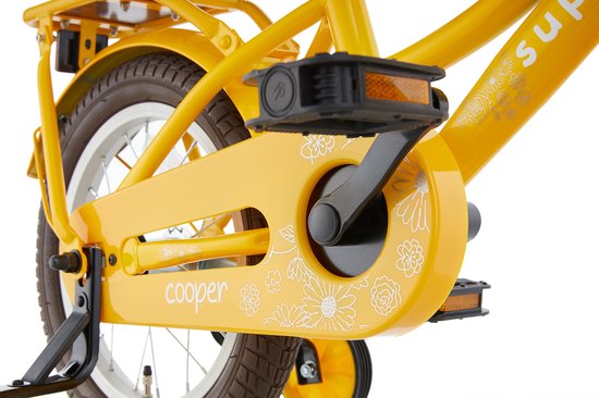 Supersuper Cooper Bamboo - Kinderfiets - Meisjesfiets - 14 inch - Geel van Supersuper — afbeelding 4