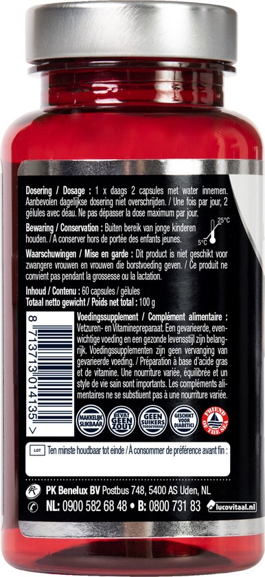 opener Uitputten Skim Lucovitaal - Super Visolie Omega 3-6 - 60 Capsules - Visolie -  Voedingssupplement | bol.com