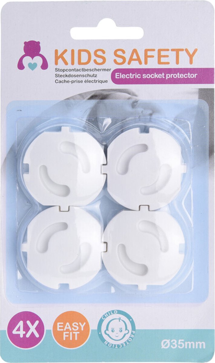 Stopcontact beveiliging klemmetjes/beveiligers - Set van 8x stuks wit – foto 2