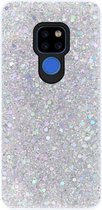ADEL Premium Siliconen Back Cover Softcase Hoesje Geschikt voor Huawei Mate 20 - Bling Bling Glitter Zilver