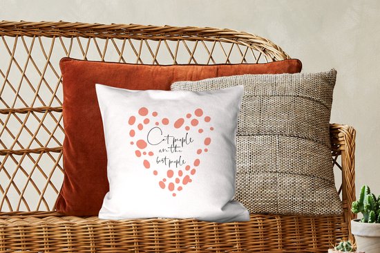 Coussins décoratifs - Oreillers Salon - 40x40 cm - Citations - Chats - Énonciations - Les Cat sont les meilleures personnes