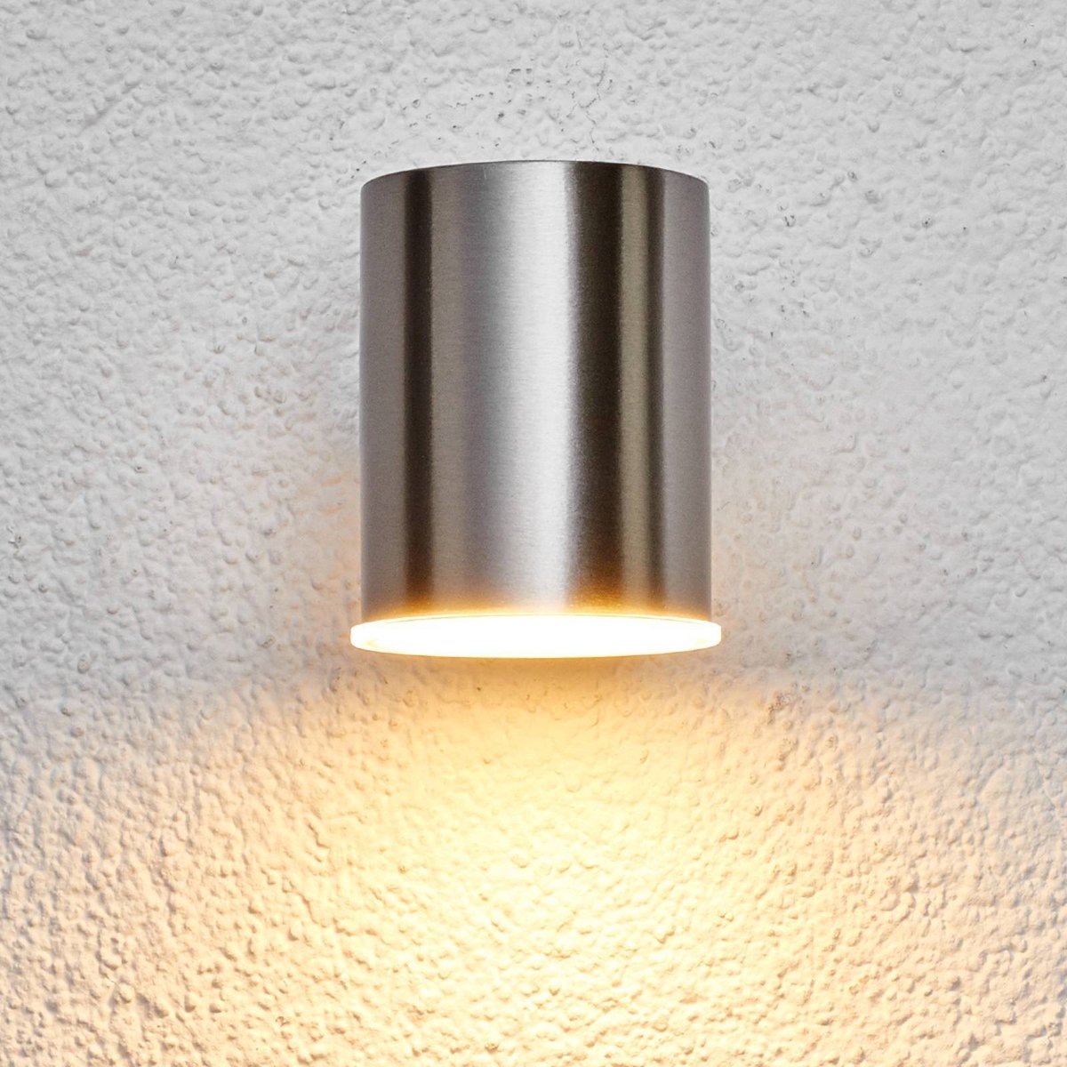 Lindby - LED wandlamp buiten - 1licht - roestvrij staal, kunststof - H: 9.9 cm - roestvrij staal - Inclusief lichtbron