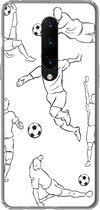 Geschikt voor OnePlus 7 Pro hoesje - Een illustratie van spelers in verschillende posities - Jongetje - Meisje - Kinderen - Siliconen Telefoonhoesje