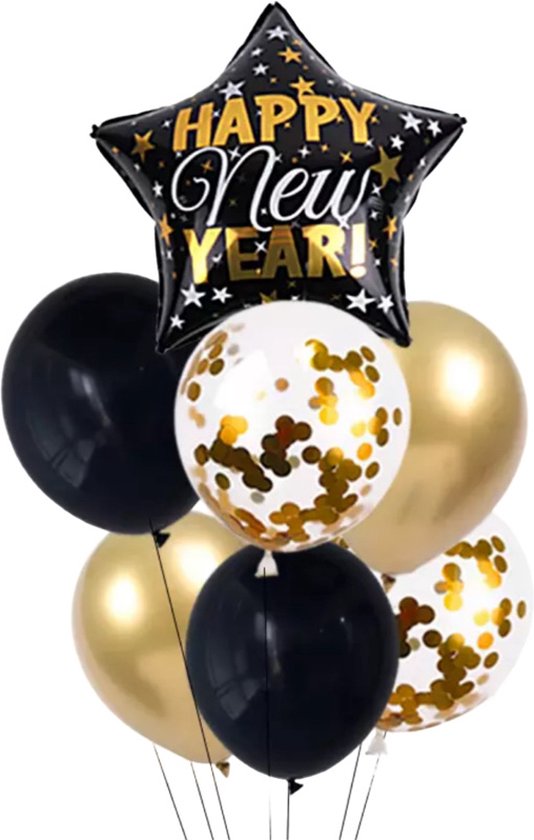 Ballonnen Pakket Oud en Nieuw Oudjaar Happy New Year 16 delig