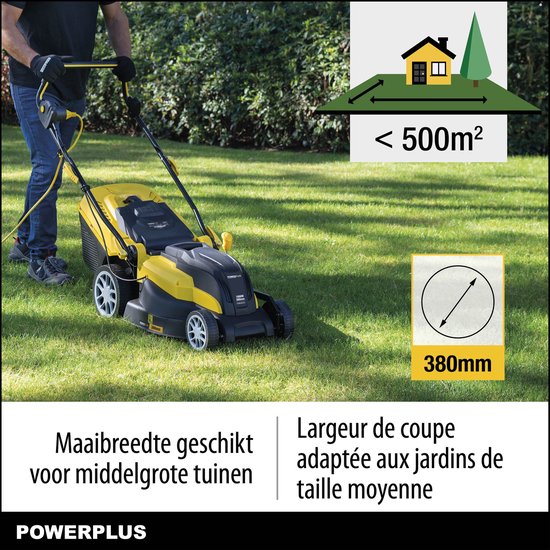 Prestige klein Wederzijds Powerplus POWXG6251 Elektrische grasmaaier - Grasmachine voor kleine en  middelgrote... | bol.com