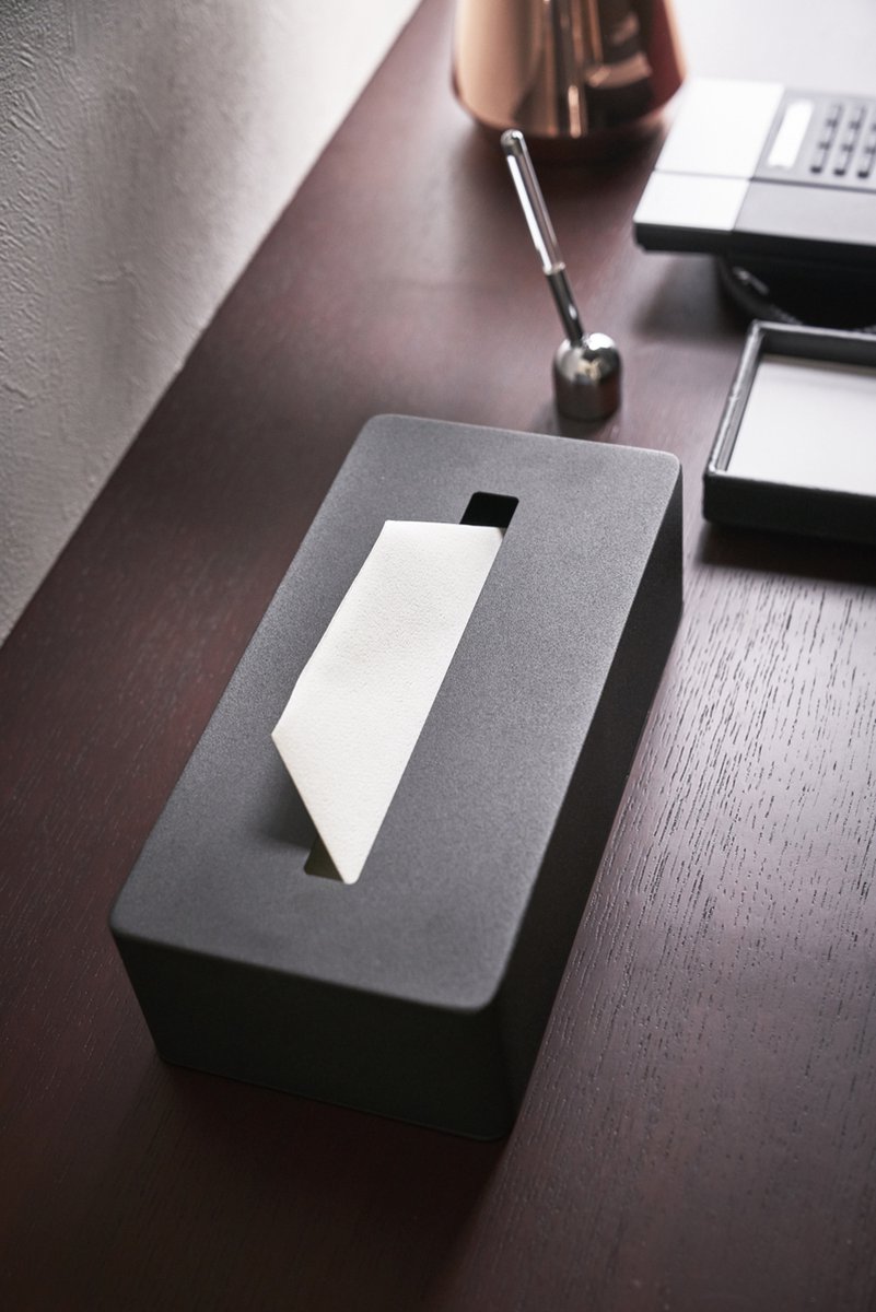 Tissue box zwart Yamazaki