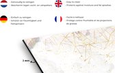 Crédence Cuisine - Plaque Murale Dos - Cuisinière Crédence - 120x60 cm - Marbre - Géométrie - Or - Aluminium - Décoration murale - Protecteur Mural - Résistant à la Chaleur
