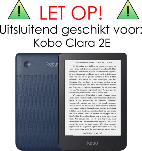Hoes Geschikt voor Kobo Clara 2E Hoesje Bookcase Cover Book Case Hoes Sleepcover - Bloesem van Mobigear — afbeelding 2