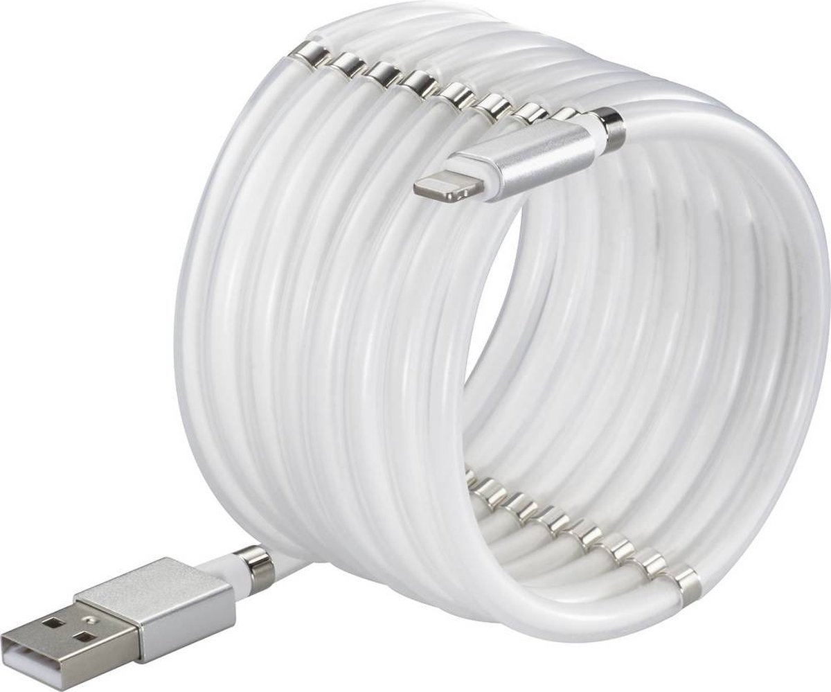 Renkforce USB-kabel USB 2.0 USB-C stekker, Apple Lightning stekker 2.00 m Wit TO-6897015