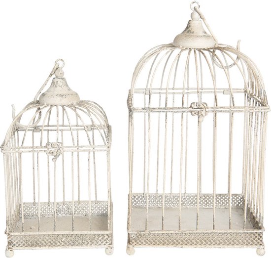 Cage à oiseaux pour Set de 2 porte-plante de Décoration de cage à oiseaux  carrée en... | bol.com