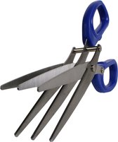 JVS Worm Scissor 3-Blade 19cm Lang - Versnipperschaar - Kruidenschaar - Wormenschaar - Blauw