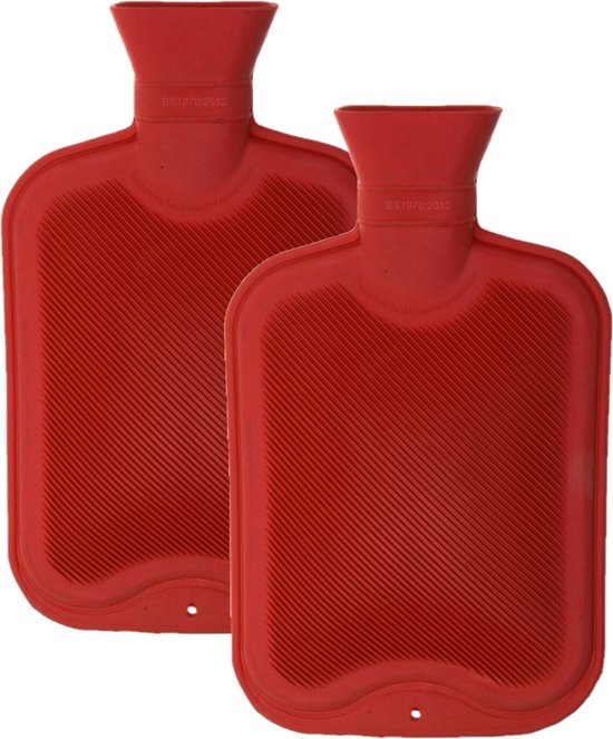 Home & Styling Kruik - 2x stuks - rubber - rood - 2 liter | bol.com