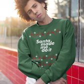 Foute Kersttrui Rendieren - Santa Made Me Do It - Kleur Groen - ( MAAT XL - UNISEKS FIT ) - Kerstkleding voor Dames & Heren