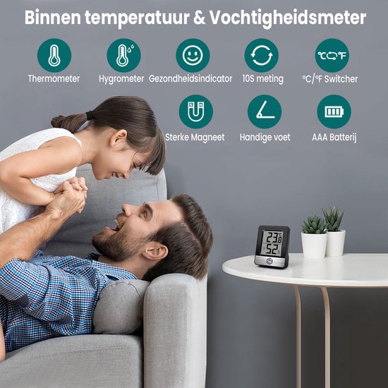 Hygrometer Präzisions - Temperatuur en Luchtvochtigheid | Eco-Logisch