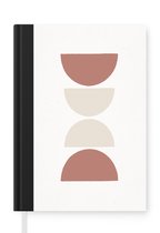 Notitieboek - Schrijfboek - Minimalisme - Pastel - Design - Notitieboekje klein - A5 formaat - Schrijfblok