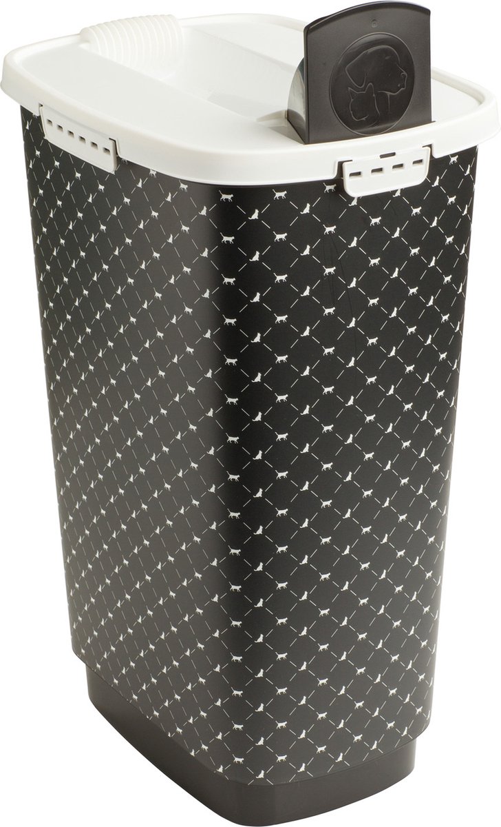 Bol.com Rotho Voedselcontainer CODY - Voeropslag - 50l - Zwart aanbieding