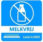 LabelLord | HACCP Voedseletiketten Aqualabel | Lactosevrij / Melkvrij sticker in dispenserdoos | 500 etiketten per rol