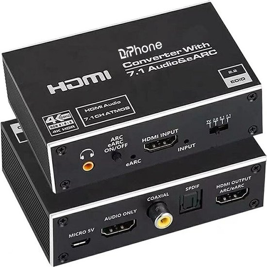 Adaptateur HDMI ARC Convertisseur audio HDMI et optique 4k 3D