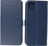 Hoesje Geschikt voor Samsung Galaxy A03 - Book Case Telefoonhoesje - Kaarthouder Portemonnee Hoesje - Wallet Cases - Navy