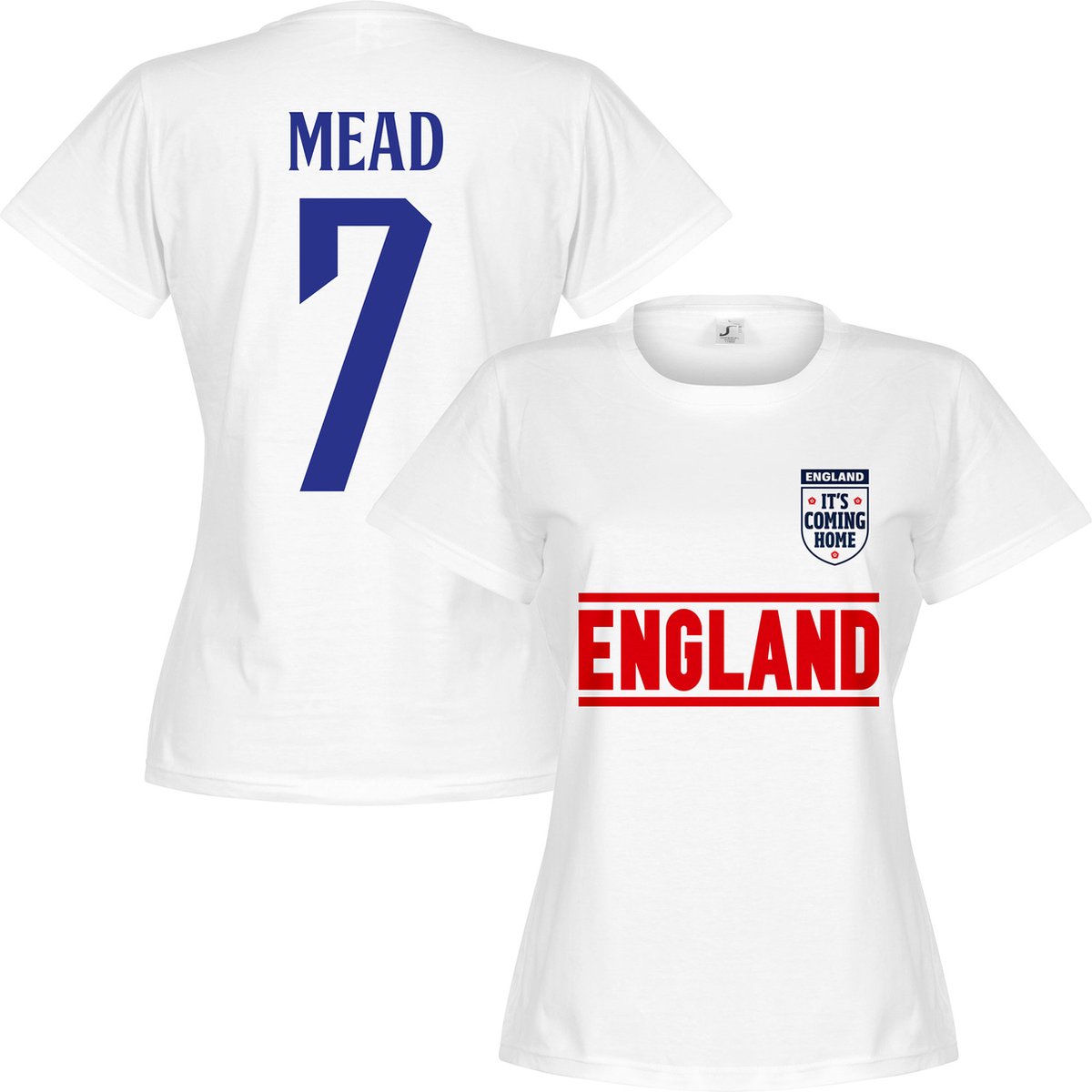 Engeland Mead 7 Dames Team T-Shirt - Wit - XXL