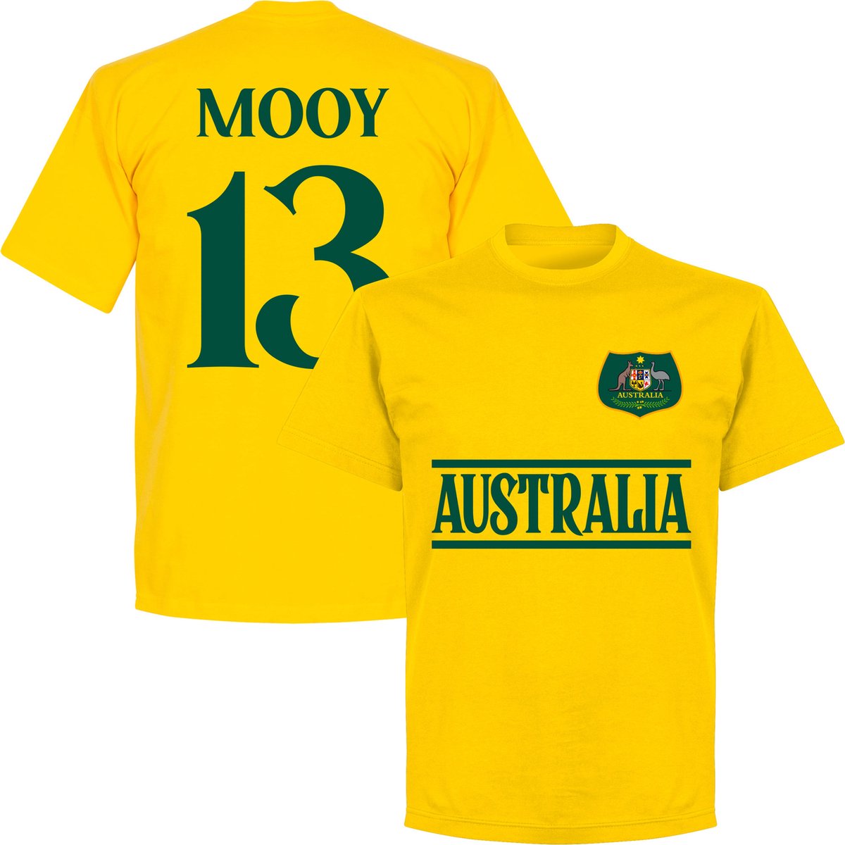 Australië Mooy 13 Team T-Shirt - Geel - XL