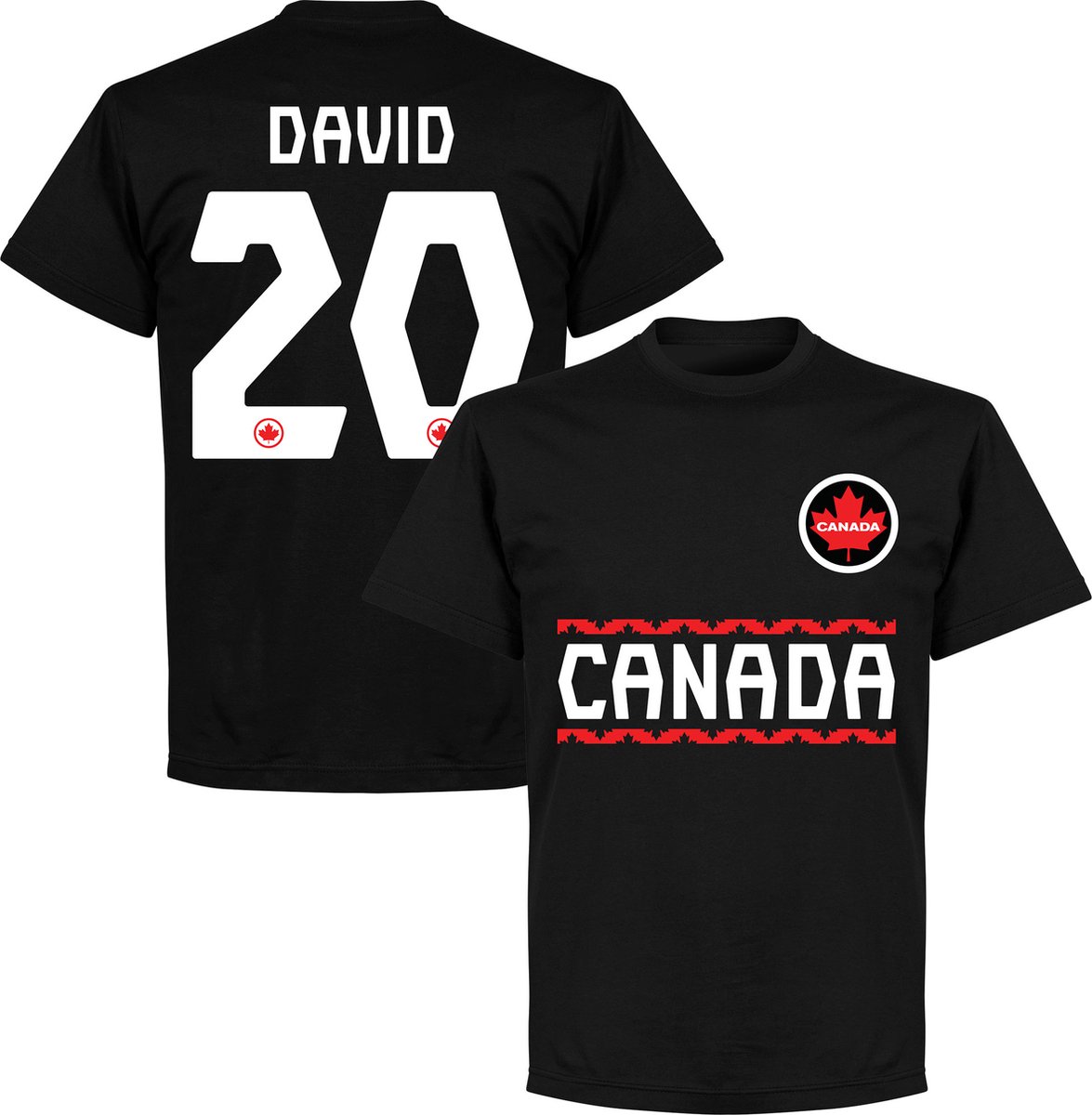 Canada David 20 Team T-Shirt - Zwart - 5XL