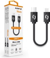 Aligator DATKP45 USB-kabel 0,15 m USB C Micro-USB B Zwart