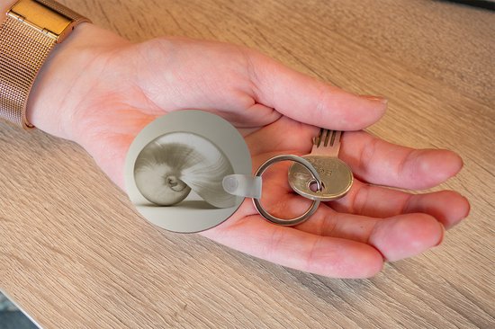Sleutelhanger - Schelp -Parel -Wit - Plastic - Rond - Uitdeelcadeautjes