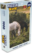 Puzzel Paarden - Zwart - IJsland - Legpuzzel - Puzzel 1000 stukjes volwassenen