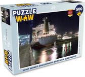 Puzzel Schip wordt aangemeerd door een sleepboot - Legpuzzel - Puzzel 500 stukjes
