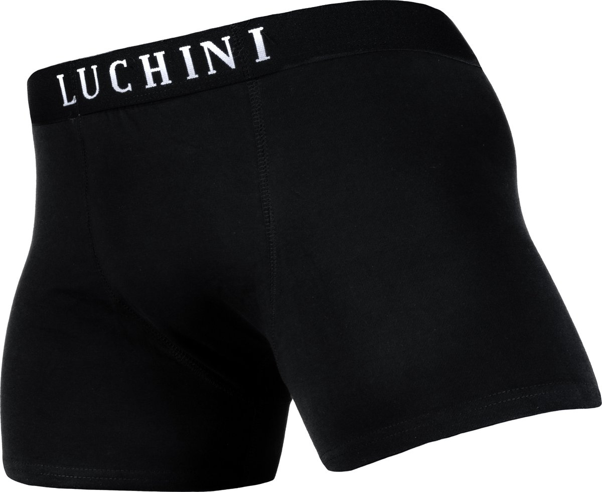 Luchini Clothing ® - LC Classic Zwart Maat S - Premium Boxershorts heren - Heren Privacy Boxers met verborgen vak - 2-PACK boxershorts - Stealth boxers - Zwart