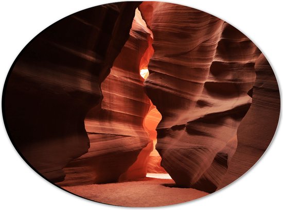 WallClassics - Dibond Ovaal - Upper Antelope Canyon - 28x21 cm Foto op Ovaal (Met Ophangsysteem)