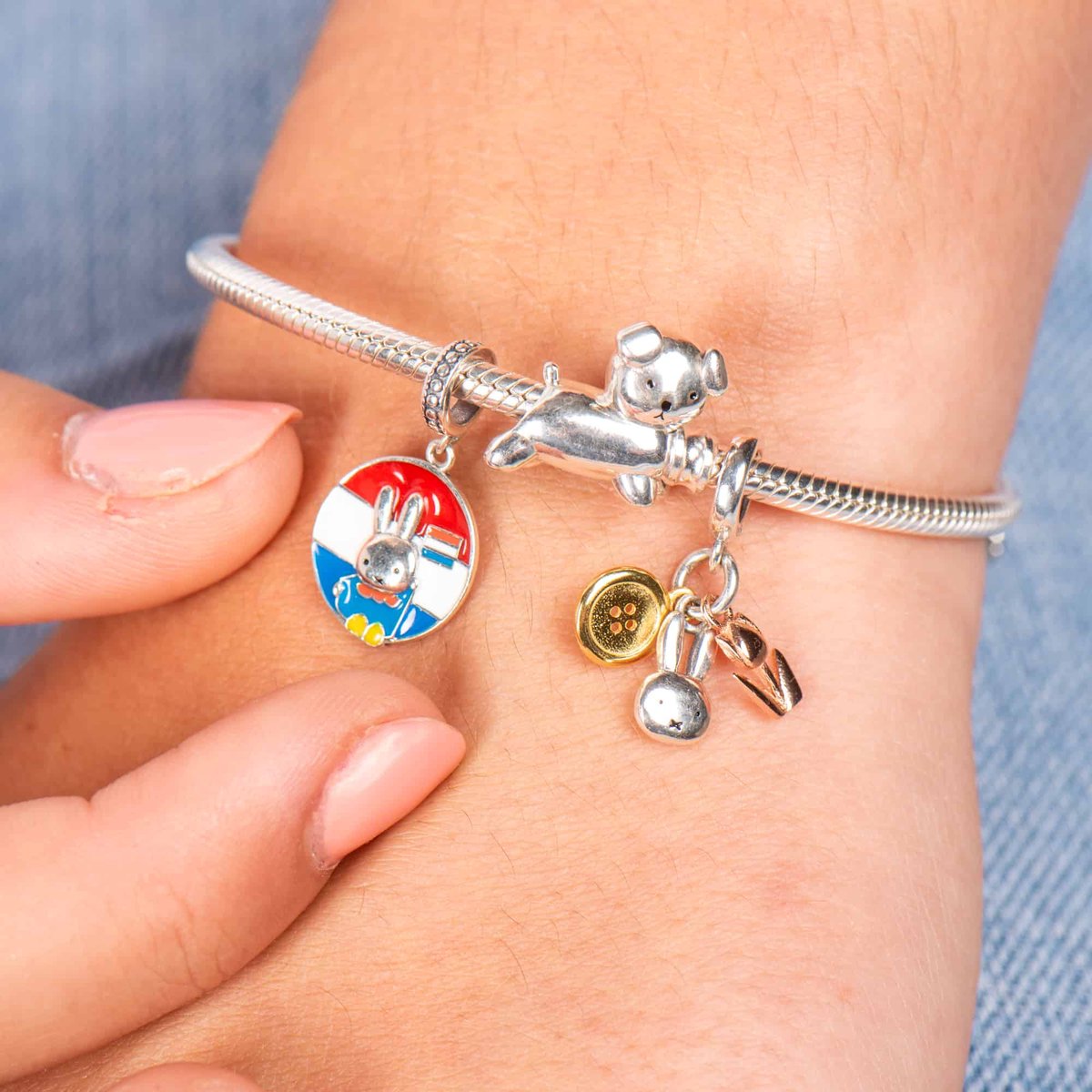 Amberta Vrouwen 925 Sterling Zilveren Slang Bedelarmband: 19 cm