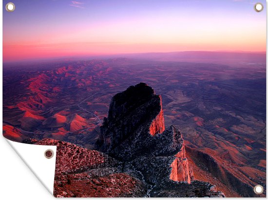 Tuinposter - Tuindoek - Tuinposters buiten - De zonsopkomst kleurt de