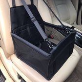 Faseras Luxe Car Seat Dog - Dog Basket Back Seat Car - Dog Seat - Travel Bench Foldable - 40 x 32 CM - Zwart