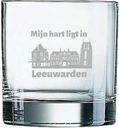 Gegraveerde Whiskeyglas 38cl Leeuwarden