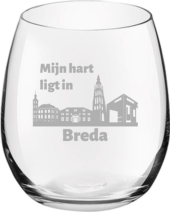 Gegraveerde Drinkglas 39cl Breda