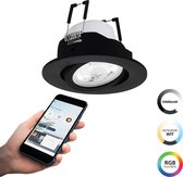 EGLO connect.z Saliceto-Z Smart Inbouwspot - Ø 8,8 cm - Zwart - Instelbaar RGB & wit licht - Dimbaar - Zigbee