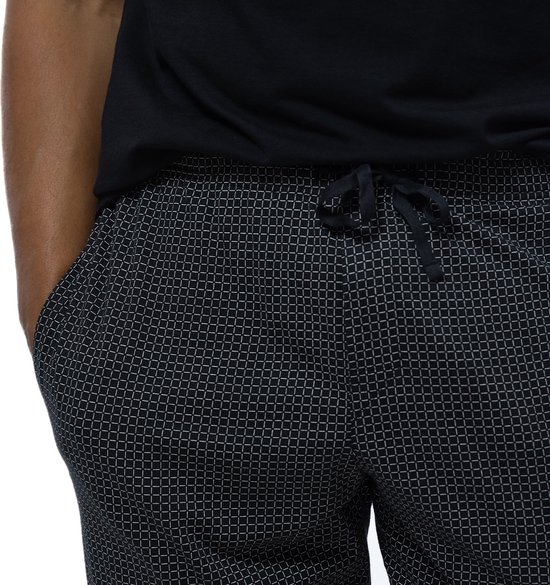 Schiesser Heren lange slaapbroek van biologisch katoen - Mix Relax, Donkerblauw_182186, 58