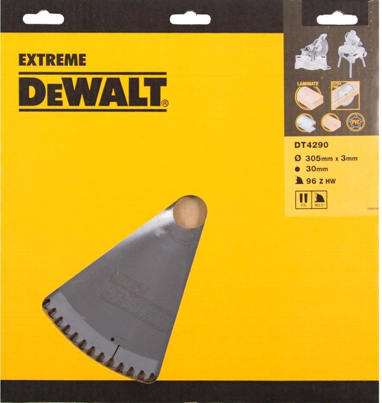 Lame De Scie Circulaire DEWALT DT4290-QZ - 305 Mm X 30 Mm, 96 Dents - Pour Coupes Précises Et Durables