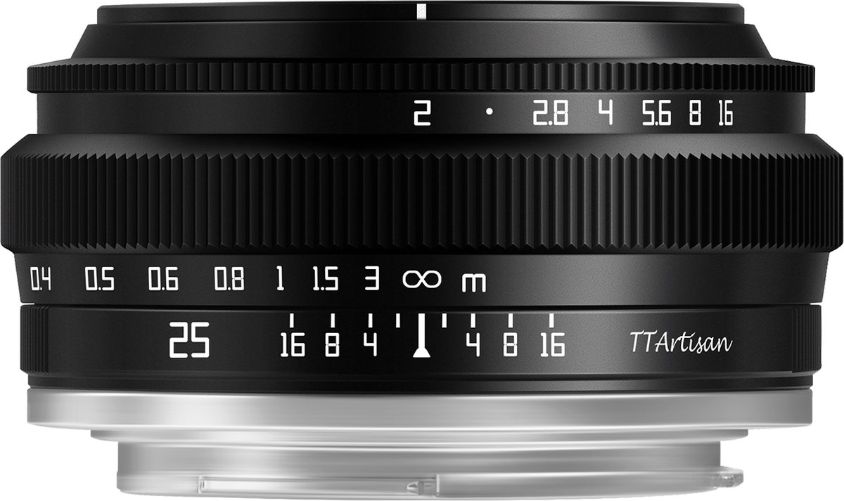 TT Artisan - Cameralens - APS-C 25mm F2 voor M43-vatting, zwart